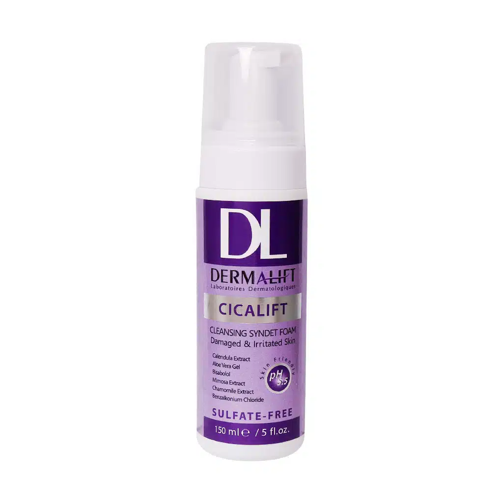 Dermalift-Cicalift-Cleansing-Foam-For-Damaged-Skin-150-ml.jpg (1) فوم شستشو صورت سیکالیفت درمالیفت مناسب پوست آسیب دیده 150 میلی لیتر - Image 1