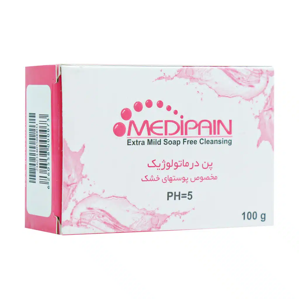 Medipain-Dry-And-Sensitive-Skin-Syndet-Bar-100-gr-1.jpg پن درماتولوژیک پوست خشک مدیپن 100 گرم - Image 1