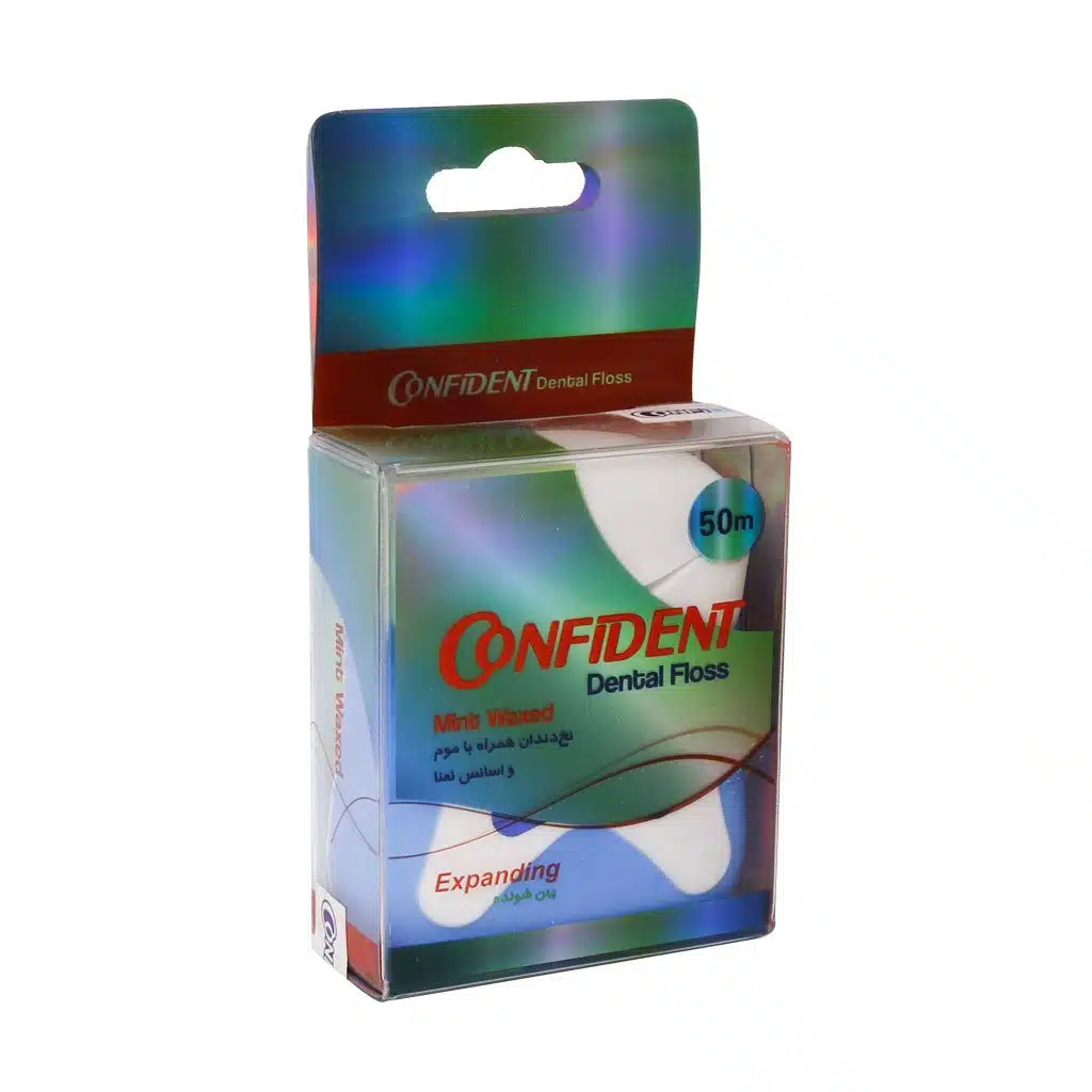 Confident-Expanding-Dental-Floss-50-m.jpg نخ دندان مدل Expanding کانفیدنت 50 متر - Image 1