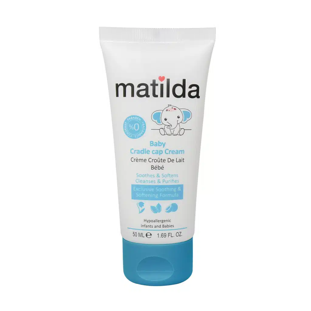 Matilda-Baby-Cradle-Cap-Cream.jpg کرم رفع پوسته و چربی کف سر کودک کردل کپ ماتیلدا 50 میلی لیتر - Image 1