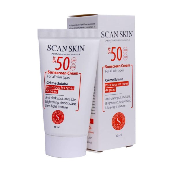 کرم ضد آفتاب ضد لک SPF50 اسکن اسکین 40 میلی لیتر - Image 2