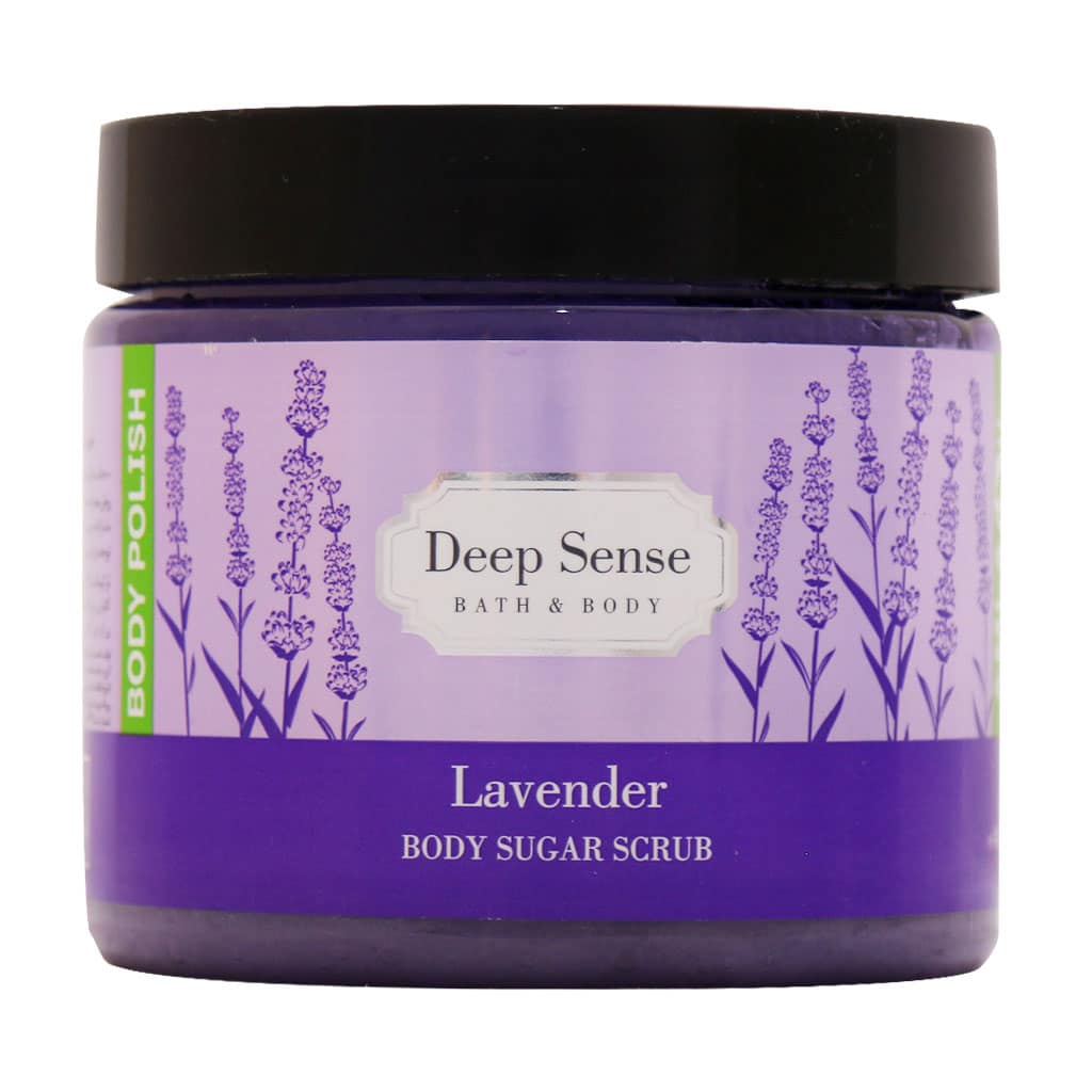 ژل اسکراب شکری بدن لوندر دیپ سنس سی ژل اسکراب شکری بدن لوندر دیپ سنس سی گل مناسب انواع پوست 400 میلی لیتر - Image 1