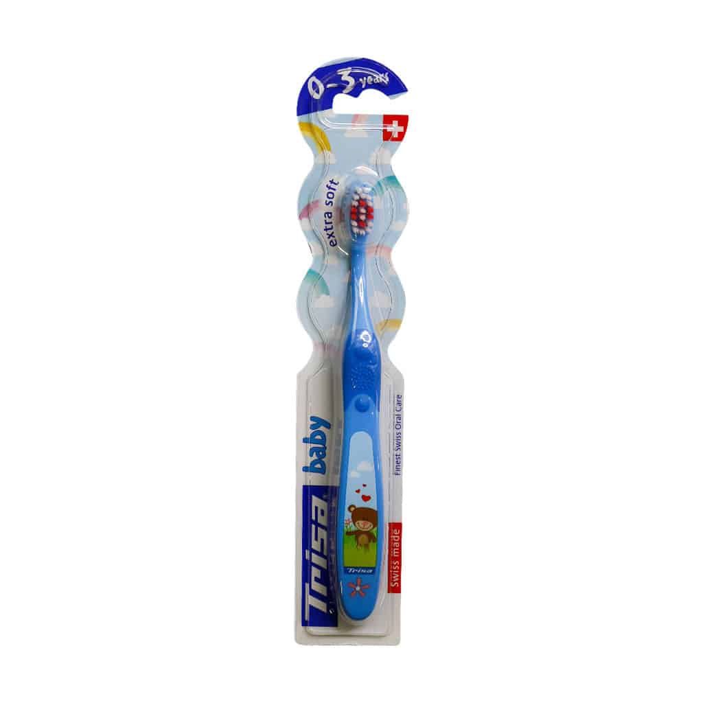 Trisa-Baby-Toothbrushq مسواک کودک تریزا با برس نرم مناسب کودکان ۰ تا ۳ سال - Image 1