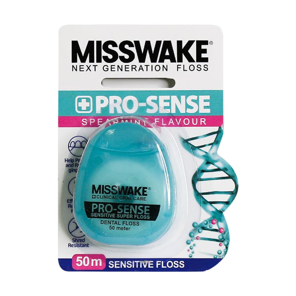 Misswake-Pro-sense-Sensitive-Super-Floss نخ دندان ضد حساسیت مدل پرو سنس میسویک 50 متر - Image 1