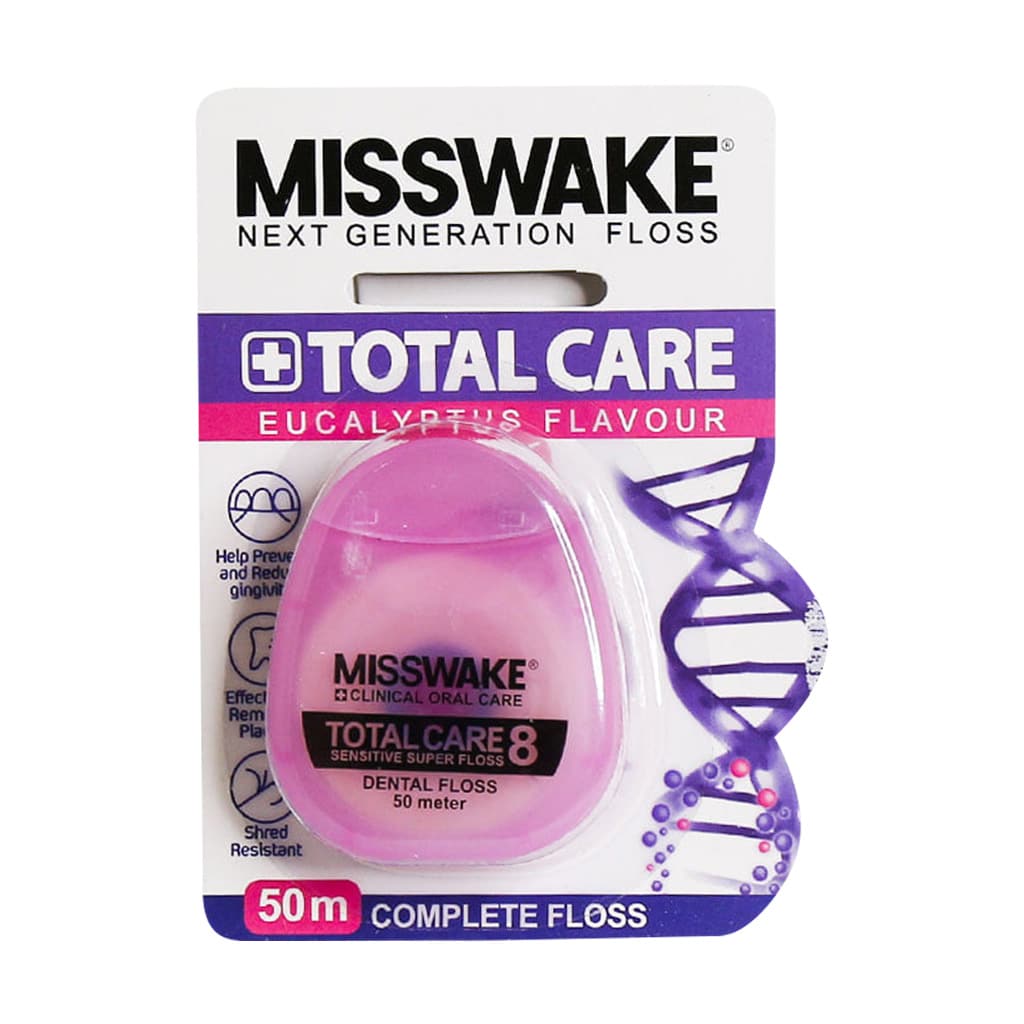 Misswake-Total-Care-8-Dental-Floss نخ دندان مدل توتال کر 8 میسویک 50 متر - Image 1