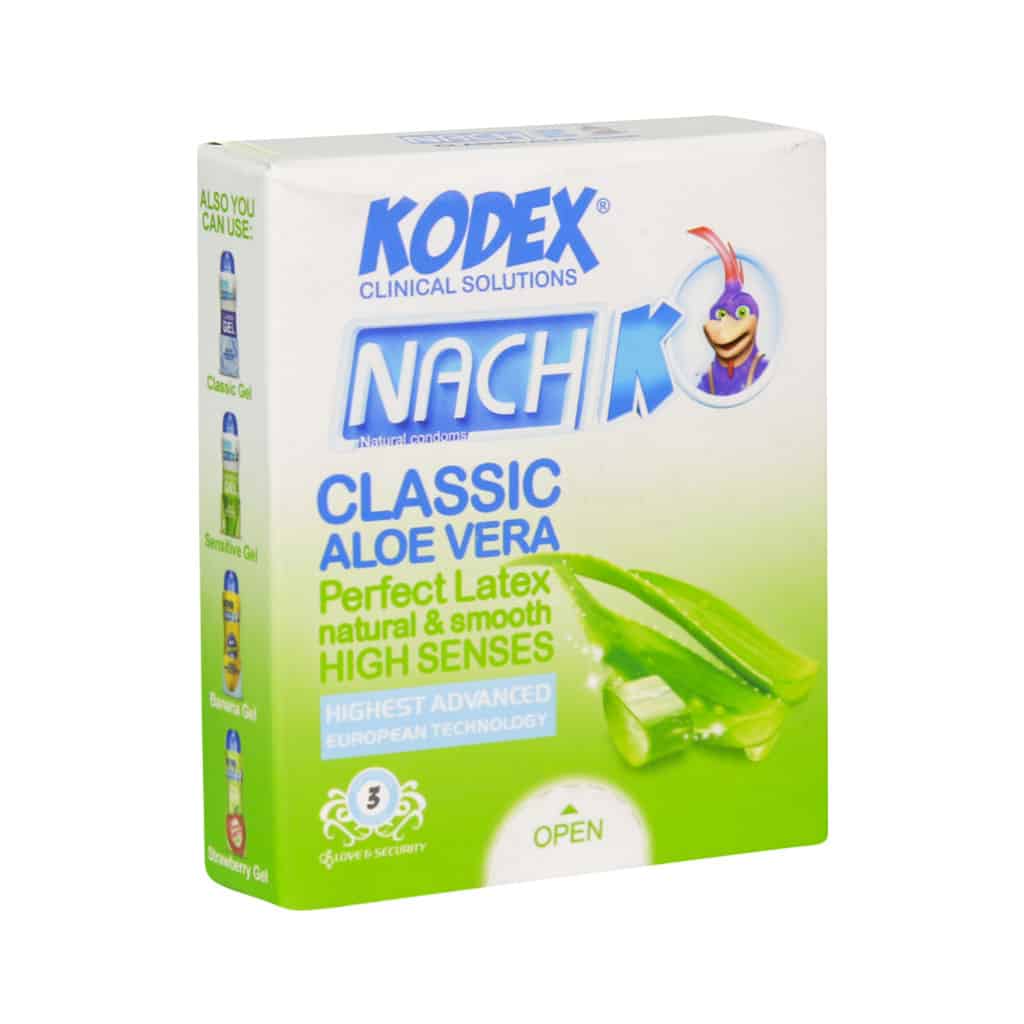 Nach-Kodex-Classic-Aloevera-Candoms-3-Pcs کاندوم کدکس مدل کلاسیک آلوئه ورا - Image 1