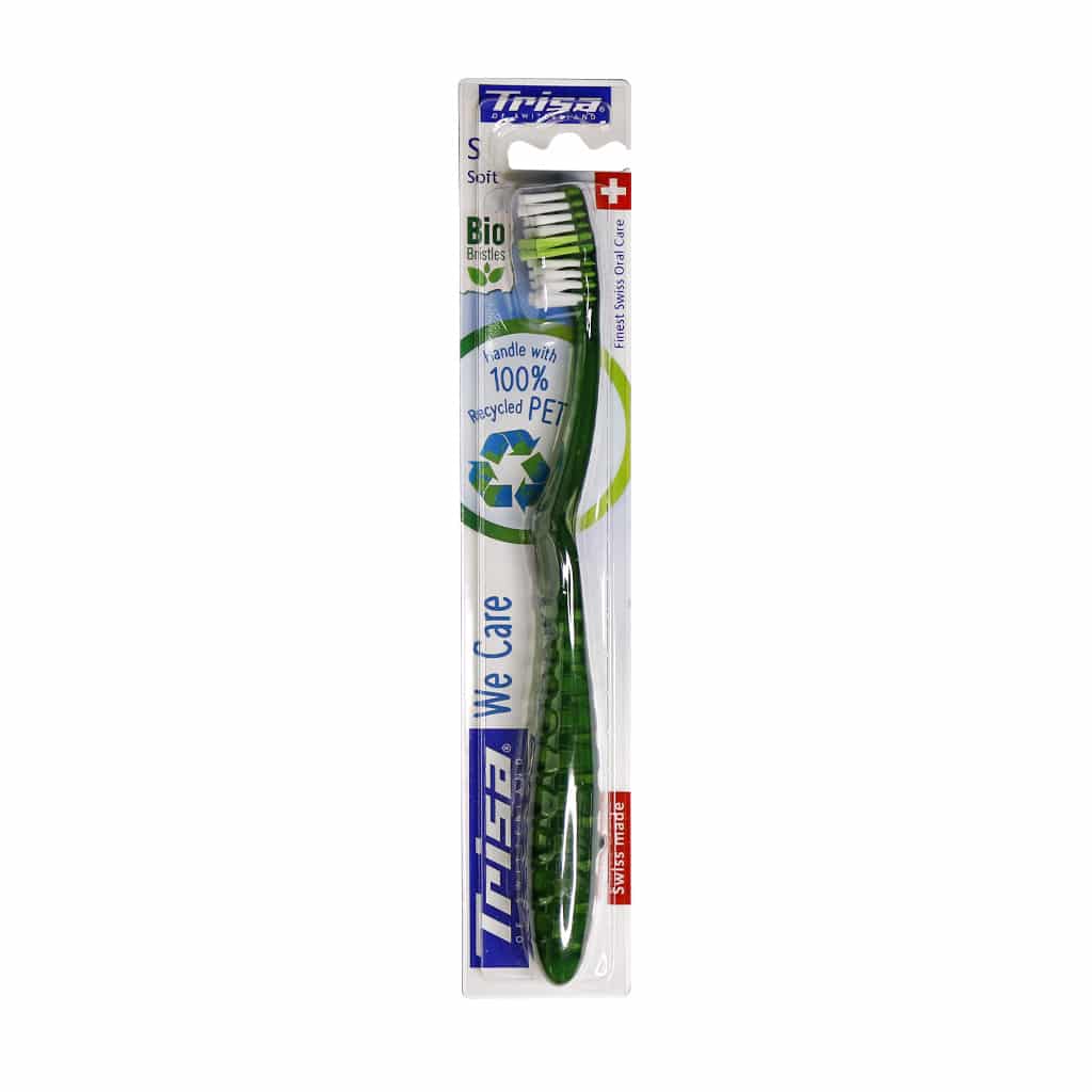 Trisa-We-Care-Soft-Toothbrush-sabz مسواک وی کر با برس نرم تریزا - Image 1