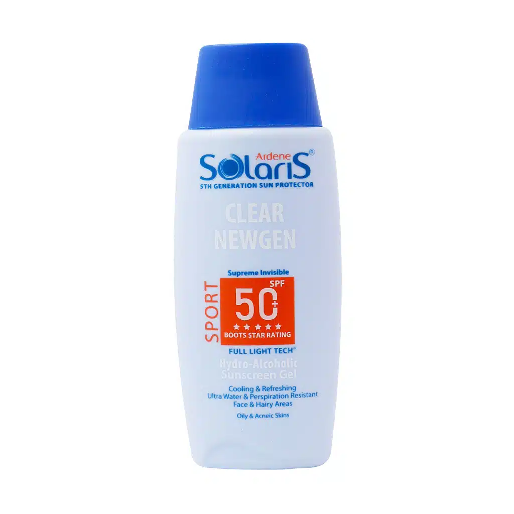 Ardene-Solaris-Sport-Clear-Newgen-SPF50-Sunscreen-Cream-3.jpg ژل ضد آفتاب SPF50 اسپرت کلیر نیوژن سولاریس آردن 100 میلی لیتر - Image 1