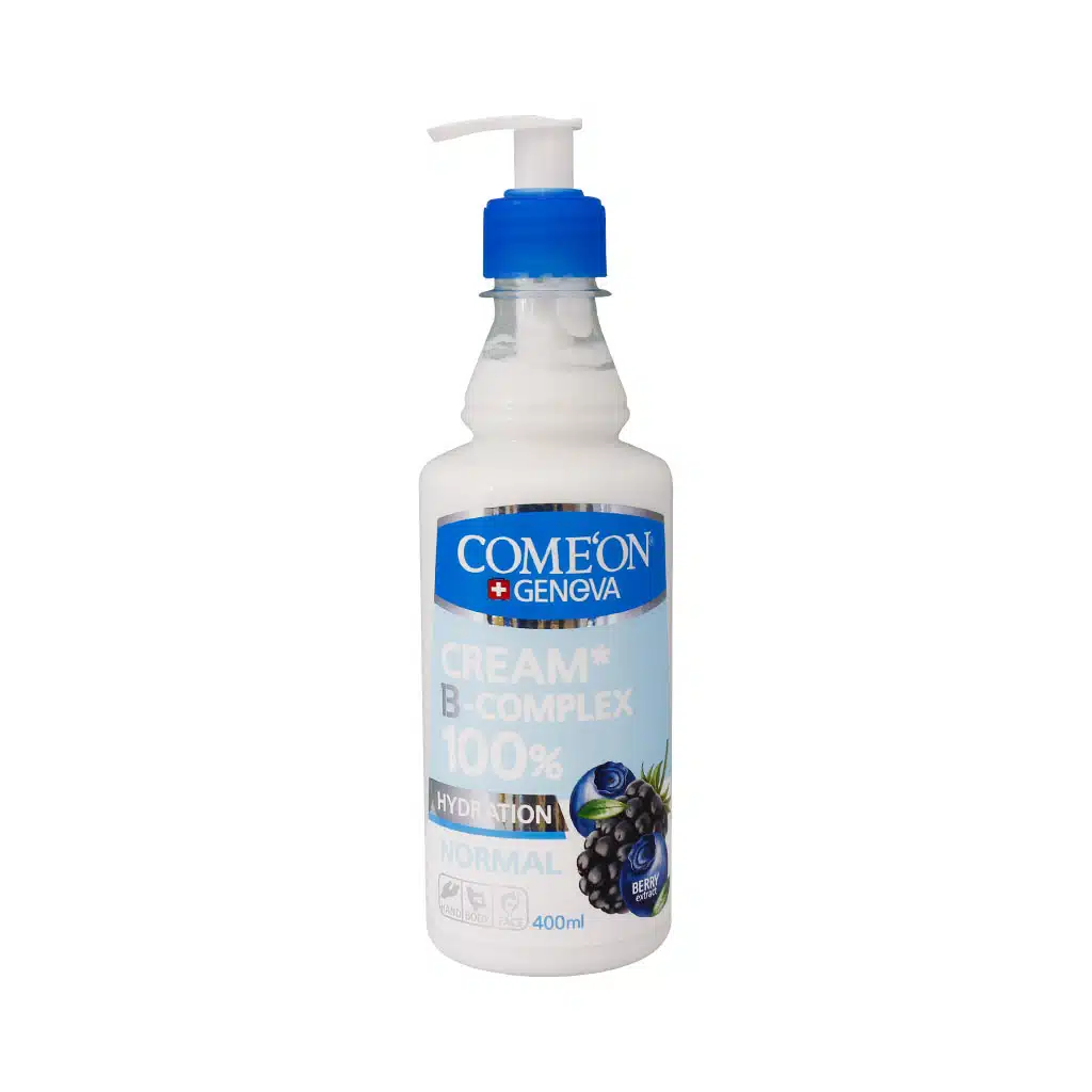Comeon-Normal-B-Complex-100-Cream-400-ml.jpg کرم تخصصی پوست نرمال بلوبری کامان 400 میلی لیتر - Image 1