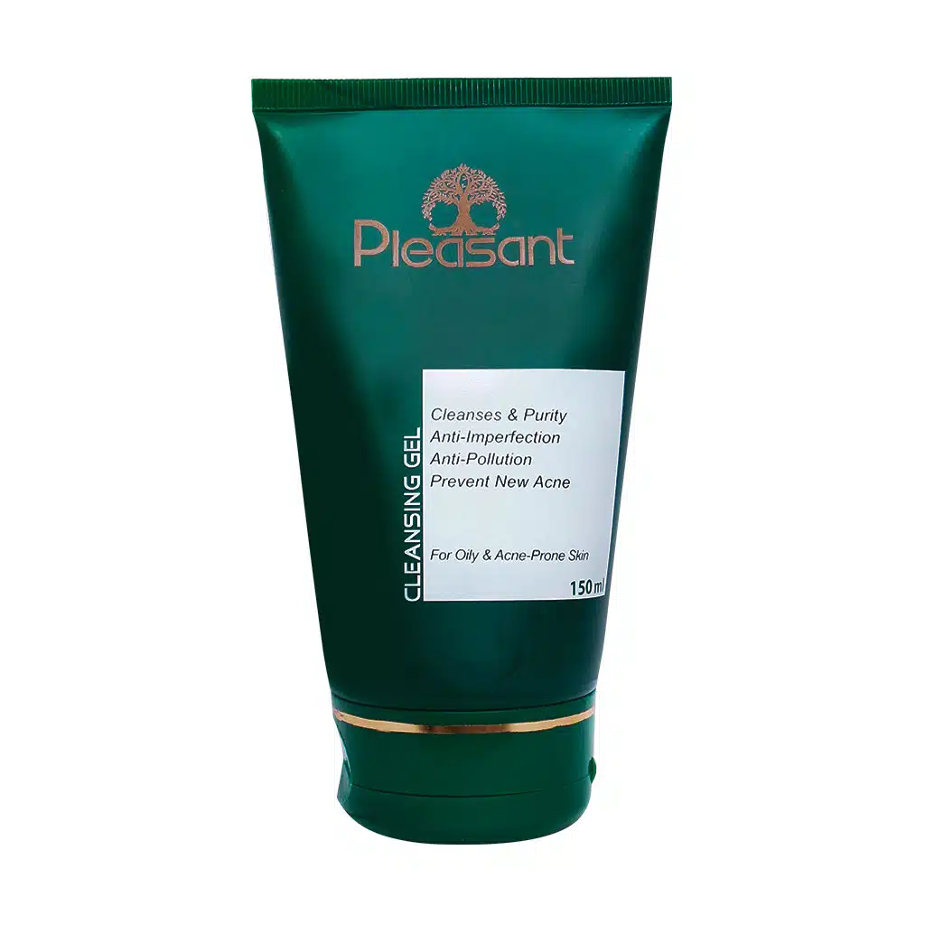 Pleasant-Cleansing-Gel-For-Oily-And-Acne-Prone-Skin-150-ml.jpg ژل شستشو صورت مناسب پوست چرب پلزنت 150 میلی لیتر - Image 1