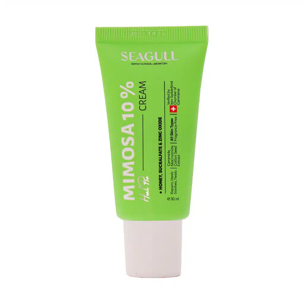 Seagull-Mimosa-10-Healing-Cream-30ml-1.jpg کرم میموزا 10 درصد سی گل بازسازی کننده پوست 30 میلی لیتر - Image 1