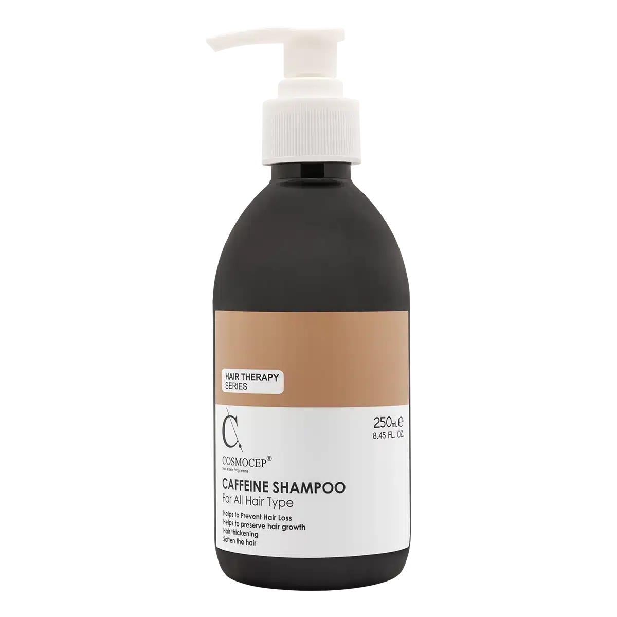 Caffeine-Shampoo-1 شامپو کافئین کازموسپ Cosmocep حجم 250 میلی لیتر - Image 1