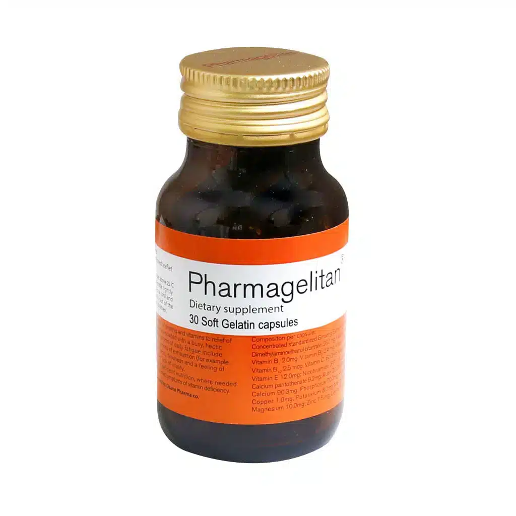 Daana-Pharmagelitan-Dietray-Supplement-30-Caps.jpg مولتی ویتامین فارماژلیتان دانا 30 عددی - Image 1