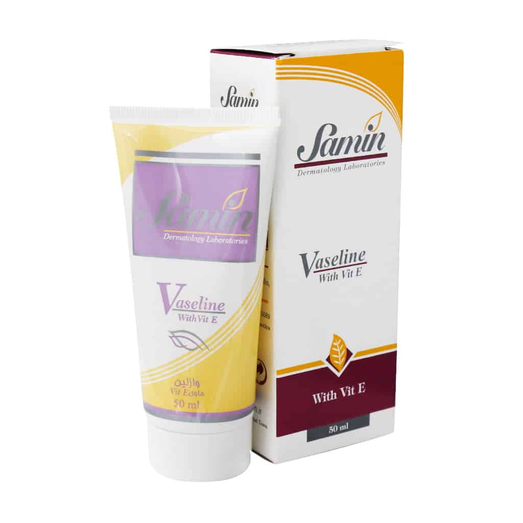 Samin-Vaselin-With-Vit-E-50-ml وازلین حاوی ویتامین E ثمین ۵۰ میلی لیتر - Image 1