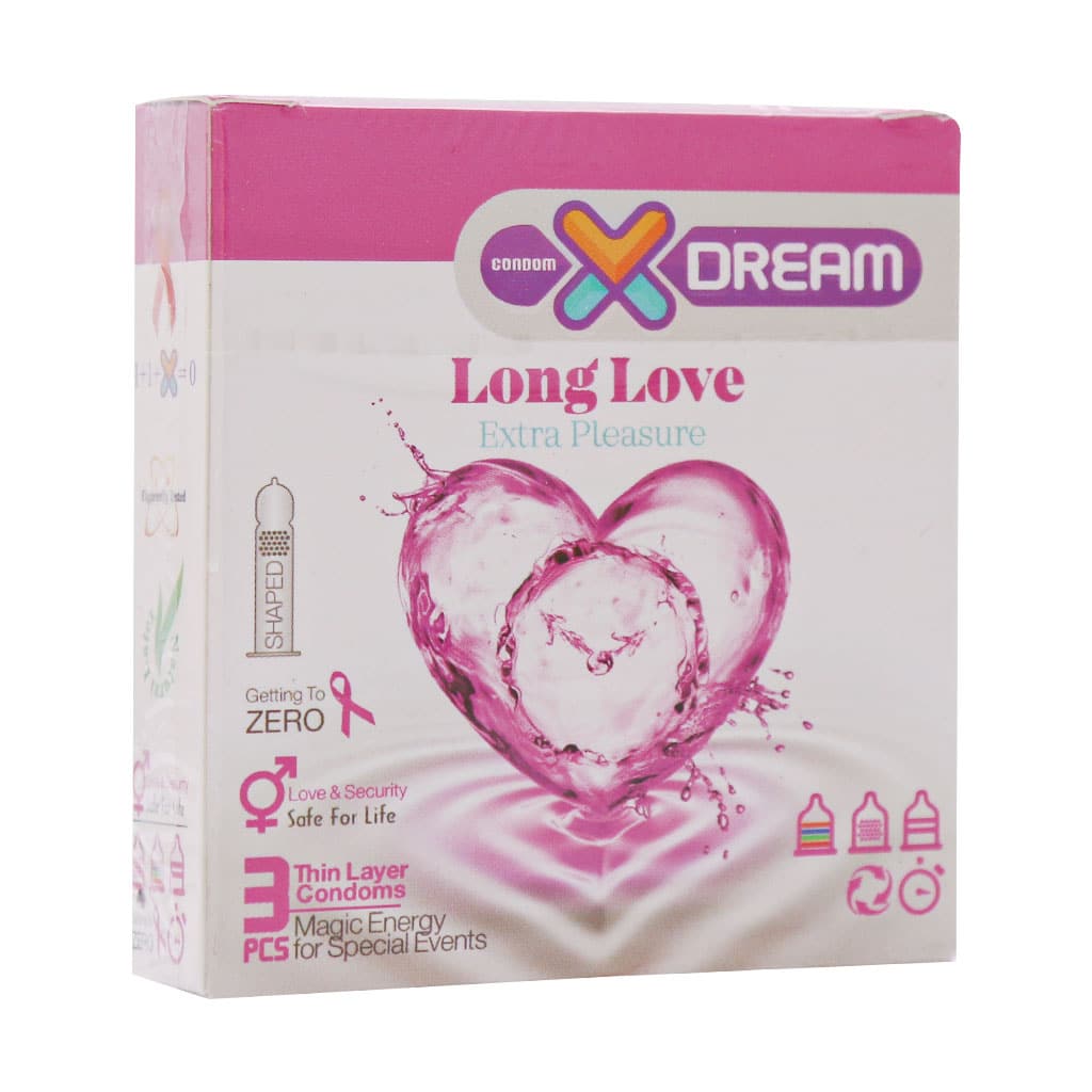 X-Dream-Long-Love-Condom-3 کاندوم 3 عددی لذت طولانی ایکس دریم مدل Long Love - Image 1